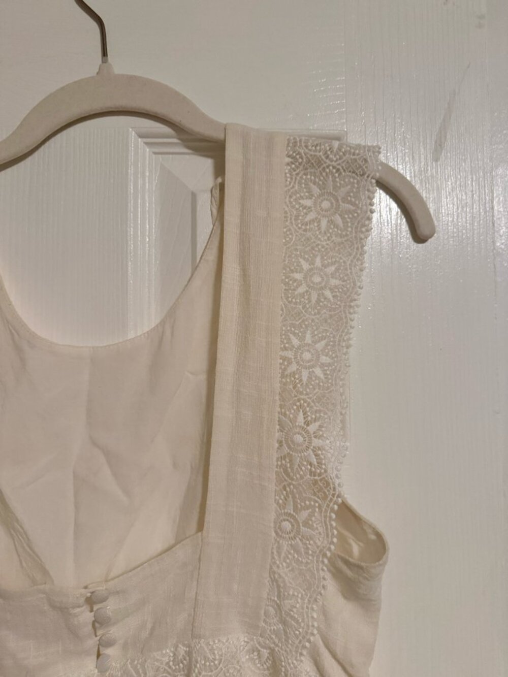Sezane Backless Mini Dress -  Robe Naidé- White - Size 38 (US 6) - Picture 7 of 15